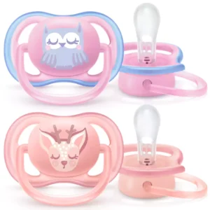 Sucette-rose-pour-bebe-Avent Lot de 2 sucettes rose pour bebe