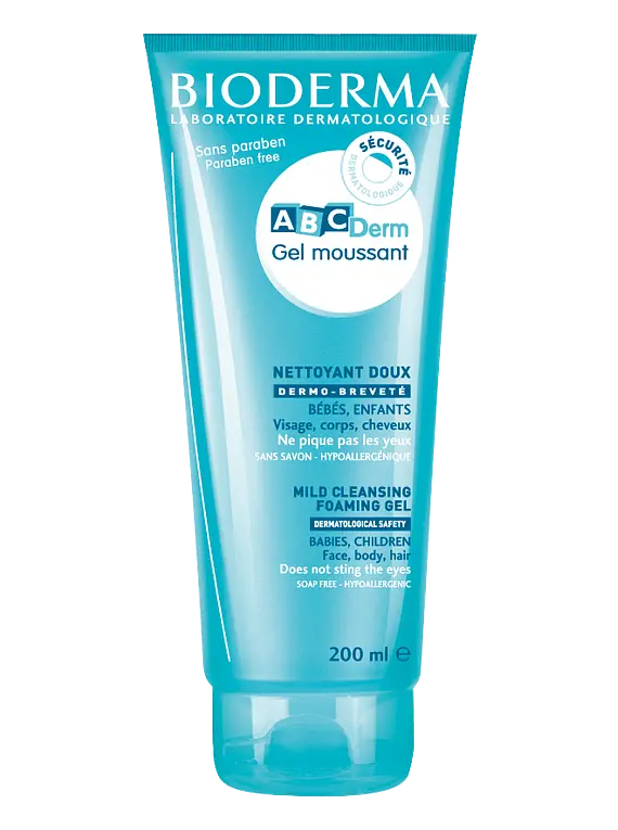 bioderma-abcderm-moussante gel moussant 200ml