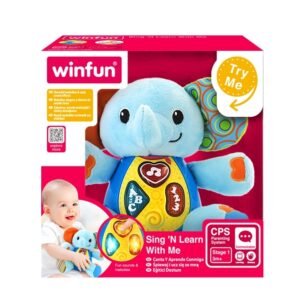 dimensions éléphant doudou musical winfun