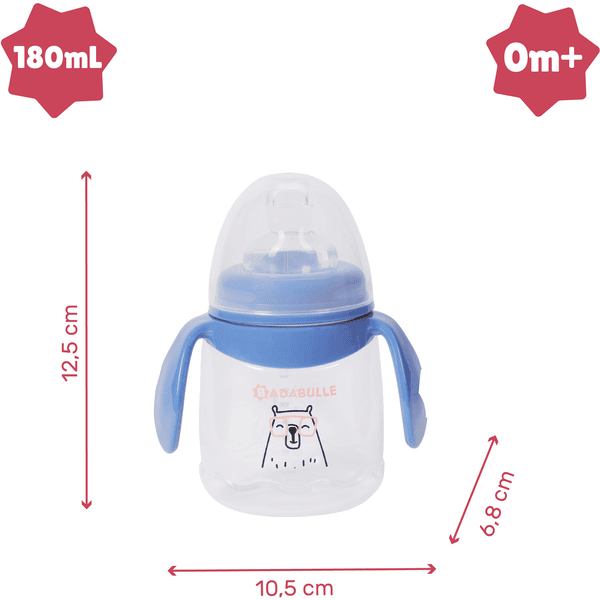 lot-de-2-tasses-anti-fuite-badabulle-2 dimensions de la tasse 180ml badabulle