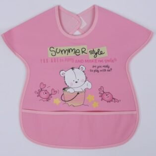 Bavoir-pour-bebe-Babybo-1 Bavoir rose pour bébé - Babydo