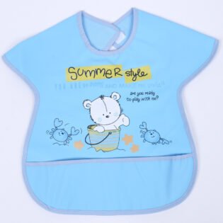 Bavoir-pour-bebe-Babybo-5 Bavoir bleu pour bébé - Babydo