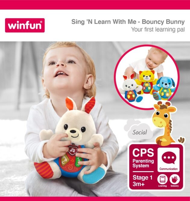 Doudou musical lapin amusant