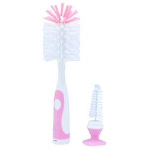 Goupillon-biberon-Only-Baby-2 goupillon 2en1 pour biberons et tétines - Only Baby rose
