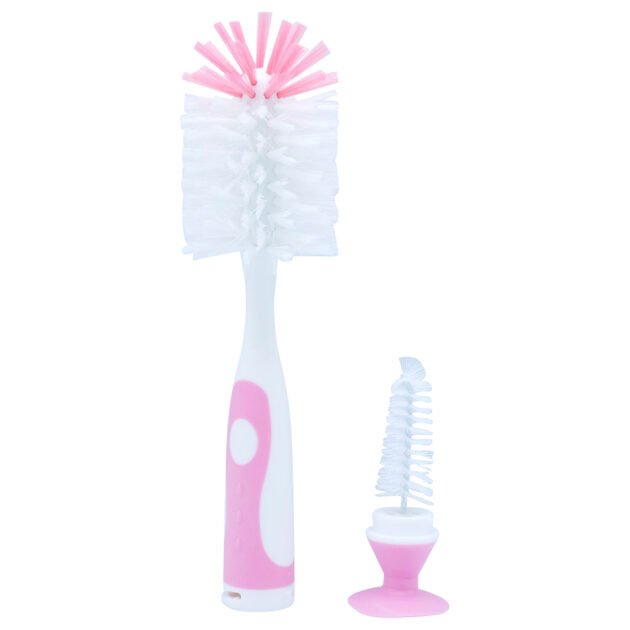 Goupillon-biberon-Only-Baby-2 goupillon 2en1 pour biberons et tétines - Only Baby rose