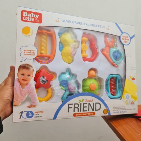 Profil lot de 8 hochets musical pour bébé