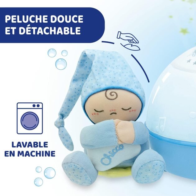 veilleuse magique projection peluche douce