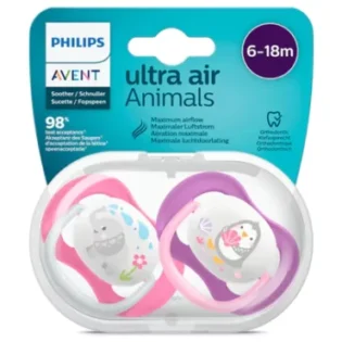 Profil 2Sucette Ultra Air Animals 6-18 Avent