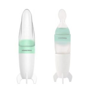 Profil biberon en silicone souple avec cuillère 90ml-Kikkaboo
