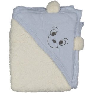 Couverture-de-luxe-douce-en-tricot-bleu statut couverture en tricot douce