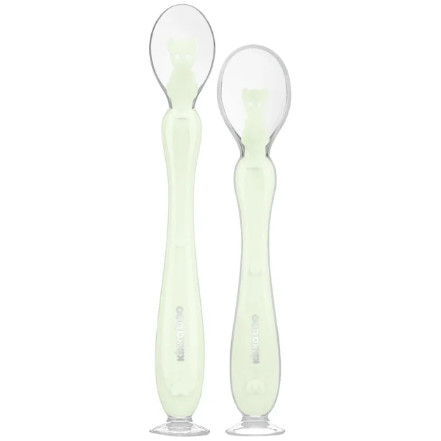 Cuillères-en-silicone-avec-ventouse-2pcs-Mint-Kikkaboo-3 Cuillères en silicone avec ventouse 2pcs Mint-Kikkaboo