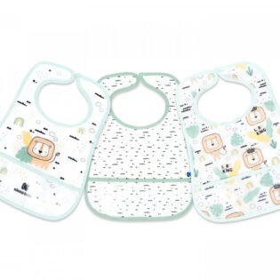 Eva bavoir éponge avec ramasse-miettes 3 Pcs mint