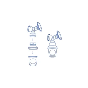 Pots de conservation du lait maternel avec adaptateur-Kikkaboo