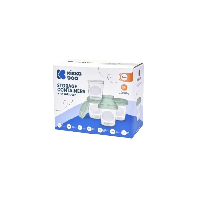 Profil pots de conservation du lait maternel avec adaptateur-Kikkaboo