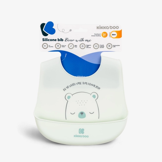 bavoir bear mint