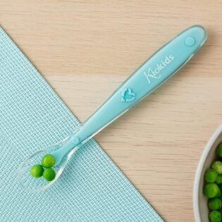 Cuillère en silicone pour bébé - Kiokids bleu