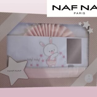 Parure berceau motif lapin - Naf Naf rose
