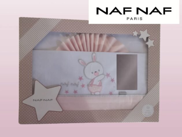 Parure berceau motif lapin - Naf Naf rose