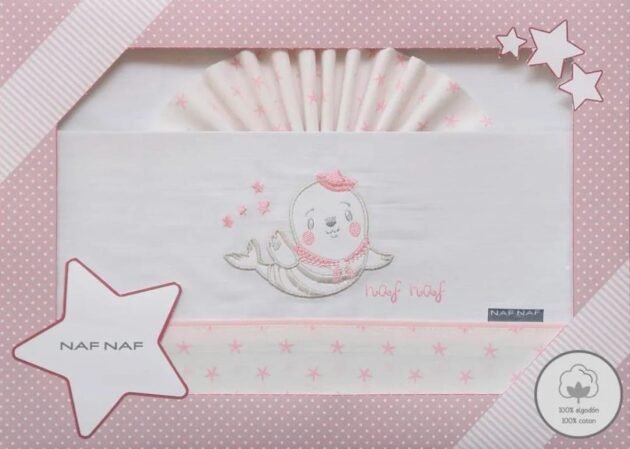 Parure de lit motif sirène - Naf Naf rose