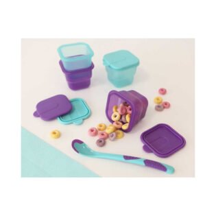 Set pots et cuillères thermosensibles pour Bébé