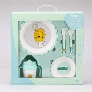 Set-vaisselles-pour-bébé-Interbaby profil set vaisselles 5pcs savana pour bébé - Interbaby