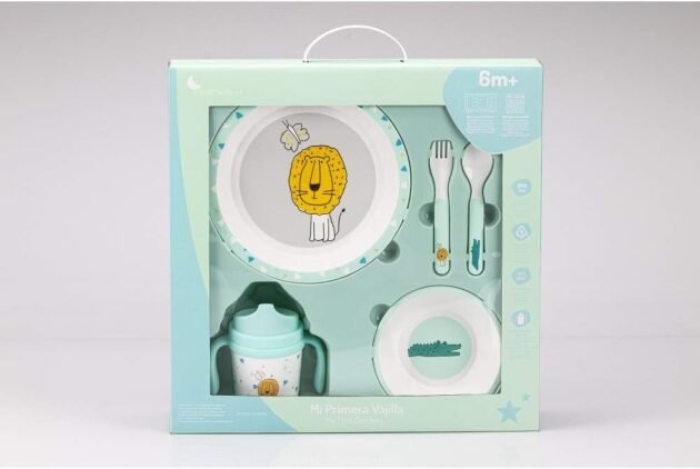 Set-vaisselles-pour-bébé-Interbaby profil set vaisselles 5pcs savana pour bébé - Interbaby
