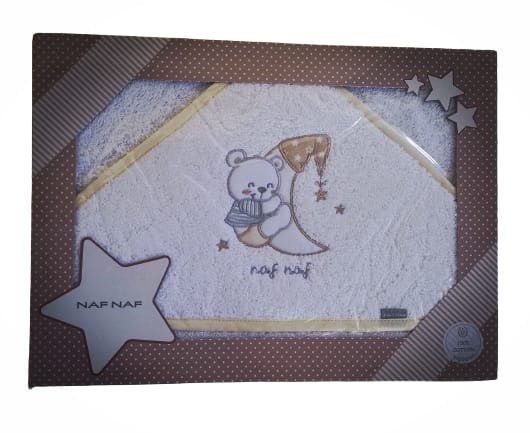 Sortie de bain motif ourse - Naf Naf beige