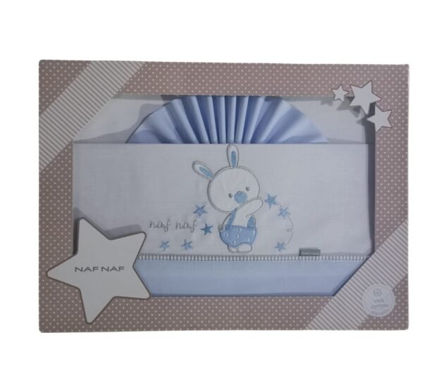 Parure berceau motif lapin - Naf Naf bleu