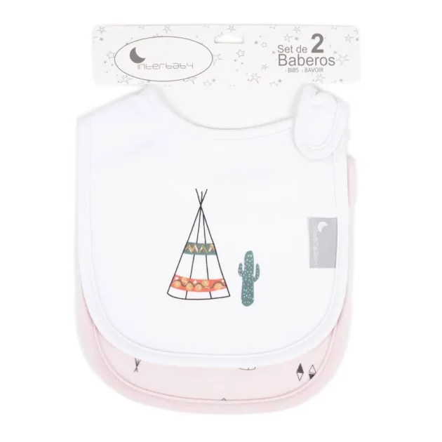 Profil set de 2 bavoirs coton en velcro