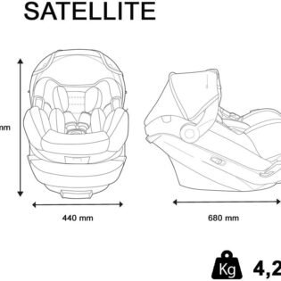 dimensions siège auto isofix satellite