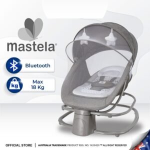 Balançoire électrique pour bébé 4en1 - Mastela gris foncé