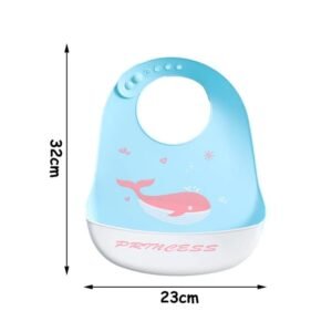 bavoir bleu en silicone baby