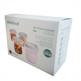 emballage lot de 4 pots de conservation miniland