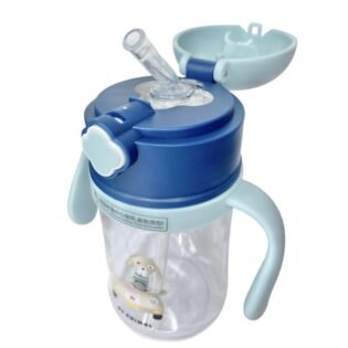 Tasse-a-paille-400ml-DiYi-111 tasse Ă paille en silicone bleu