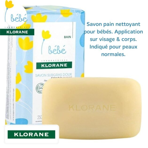 profil savon surgras 250g klorane bébé