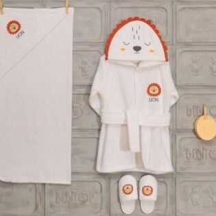 Sortie bain compet pour bébé motif lion-Bibitof