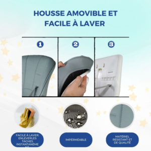 housse chaise évolutive pour bébé lavable