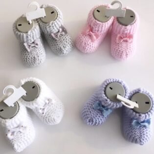 adorable chaussons bébé en tricot