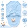 couverture d'emmaillotage bleu - bebekevi gobebe