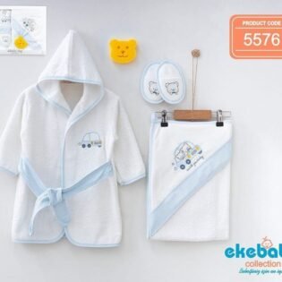 statut coffret de bain voiture bleu