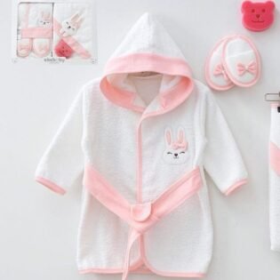 ekebaby coffret de bain lapin 3D rose