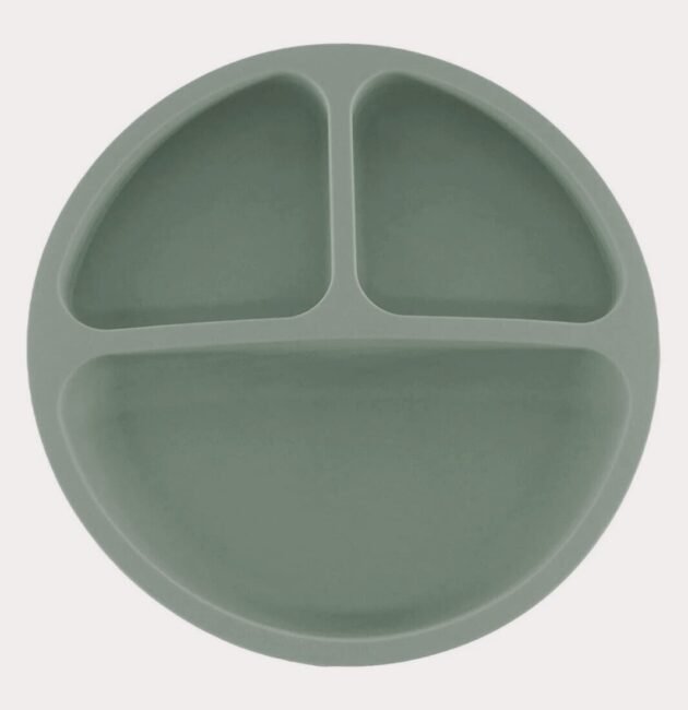 statut assiette en silicone vert