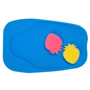 statut éponge de bain bleu