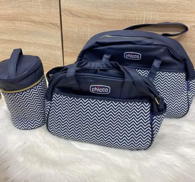 chicco sac à maman 4pcs bleu 2