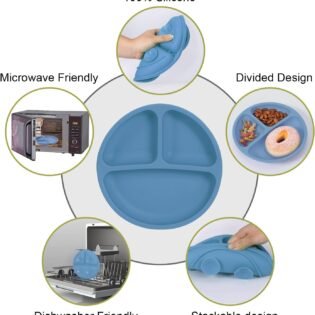 profil 2 assiette 3 compartiments en silicone