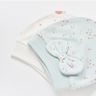 2 bonnets little love biorganic vert