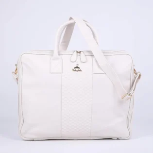 valise poly cuir beige babydola