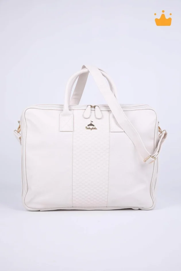 valise poly cuir beige babydola