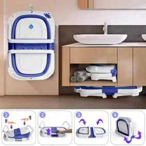 facile à ranger baignoire pliable avec coussin