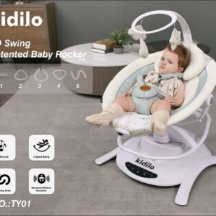 kidilo balancelle pivotante à 360° beige